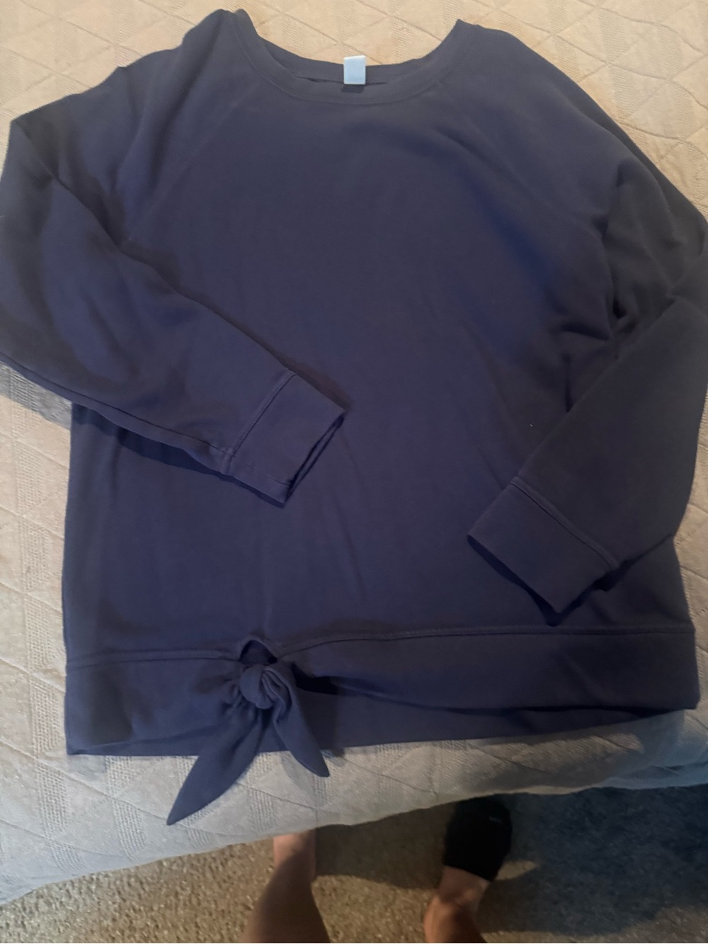 Old Navy Women’s Navy Crewneck Sweater with Front Knot